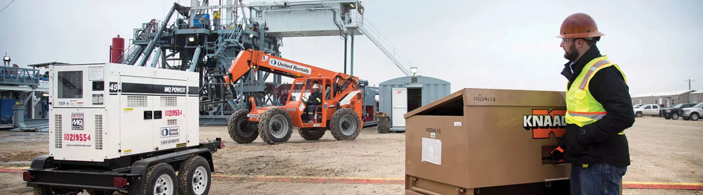 Portable Generator on jobsite