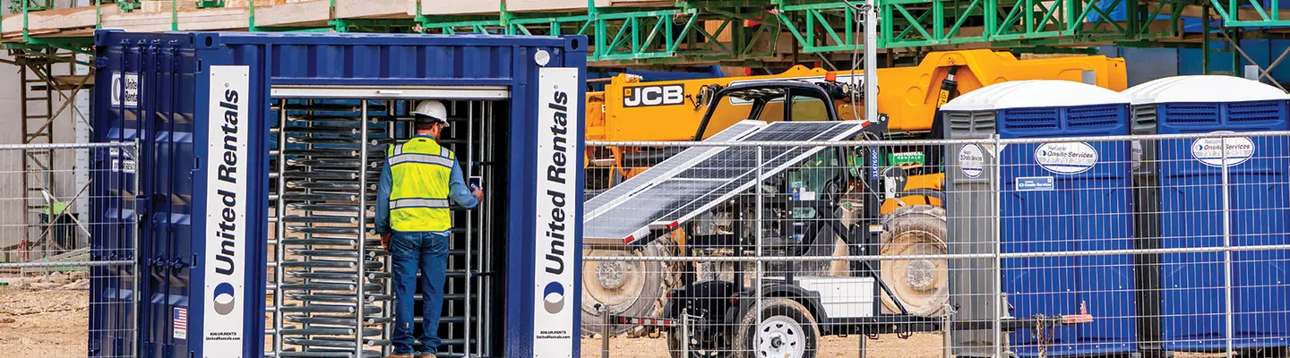 Turnstile at a construction site