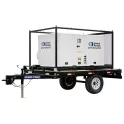 White air conditioner on a trailer