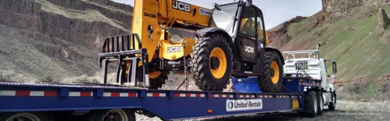 rough terrain forklift on truck
