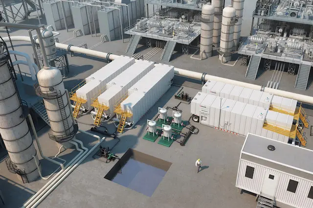 Tanks at a refinery