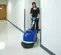 Blue and black NILFISK Walk-Behind Power Scrubber, 12 in., Battery Powered