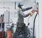 Orange Husqvarna 14 inch electric Concrete Cut-off Saw