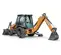 Orange and gray CASE 60-90 HP Backhoe Loader, 14 ft. Dig Depth, Extendahoe