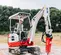 Red, white and black 4,200 lb. electric Mini Excavator