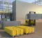 Black and yellow Temporary Fence Base Weight