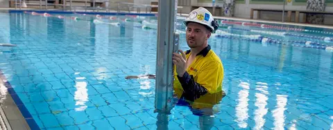 Propping the Ceiling of an Indoor Swimming Pool Without Draining It – Merri-bek