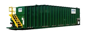 green tank with yellow railing