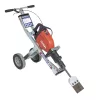 Red and silver MAKINEX Demolition Hammer Tile Stripping Cart, 35 lb. Weight Class