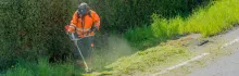 using a weed cutter