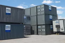 Stacked storage containers