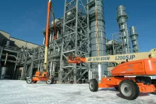 JLG equipment on a job site