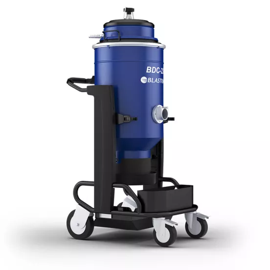 Blue Blastrac industrial vac filter