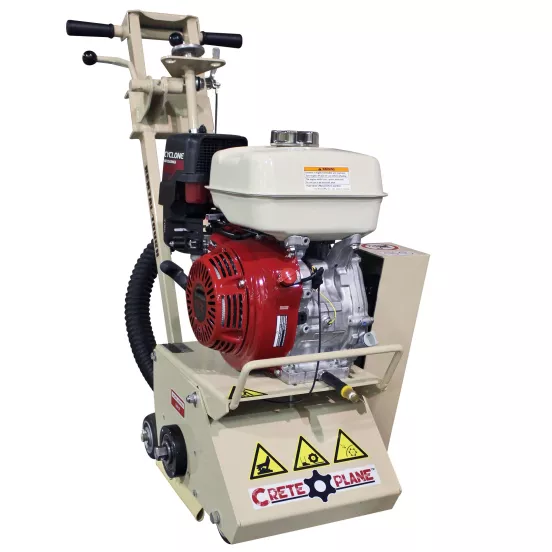 Beige and red and silver and black EDCO Concrete Planer, 8 in., 230V Electric Powered