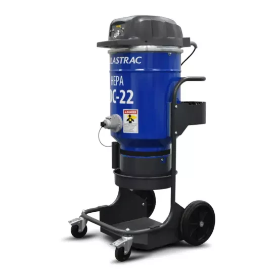 Blue and black Blastrac electric Dust Collector
