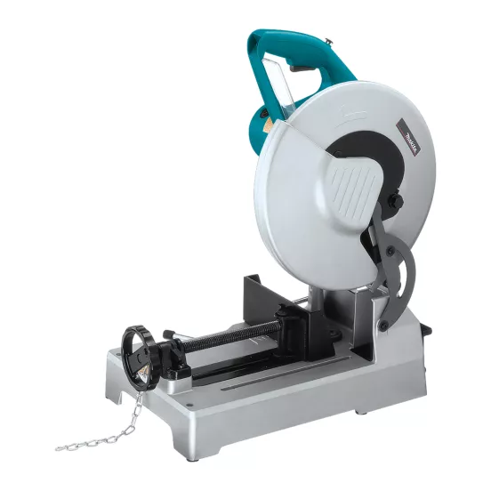 Green and silver Makita 14" electric chop saw