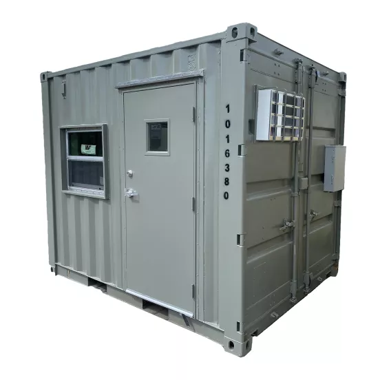 Gray GENERIC 10 ft. by 8 ft. by 8.5 ft. Ground-Level Office Container