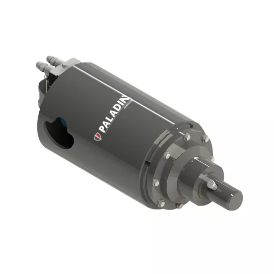 Gray PALADIN Hydraulic Auger System for Mini Excavator