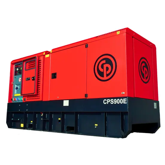 Red Atlas Copco Compressor, 850-900 CFM, Electric Powered